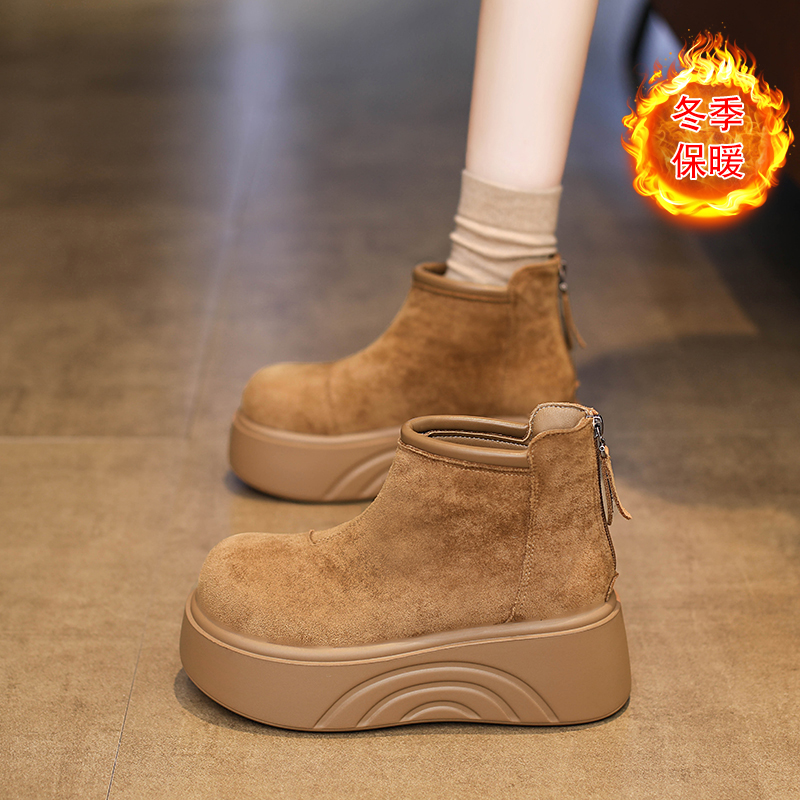 小码33美拉德厚底增高雪地靴女