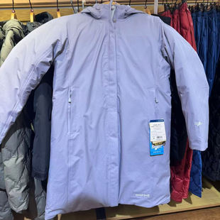 日本代购 montbell 800蓬女中长款防风保暖羽绒服帽子可拆1101695