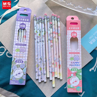 晨光呱呱夏令营铅笔无铅毒六角木杆铅笔学生书写练字用内赠握姿器