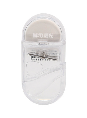 晨光 创新单孔可转动卷笔刀带橡皮学生小型透明削笔刀 APSN1247