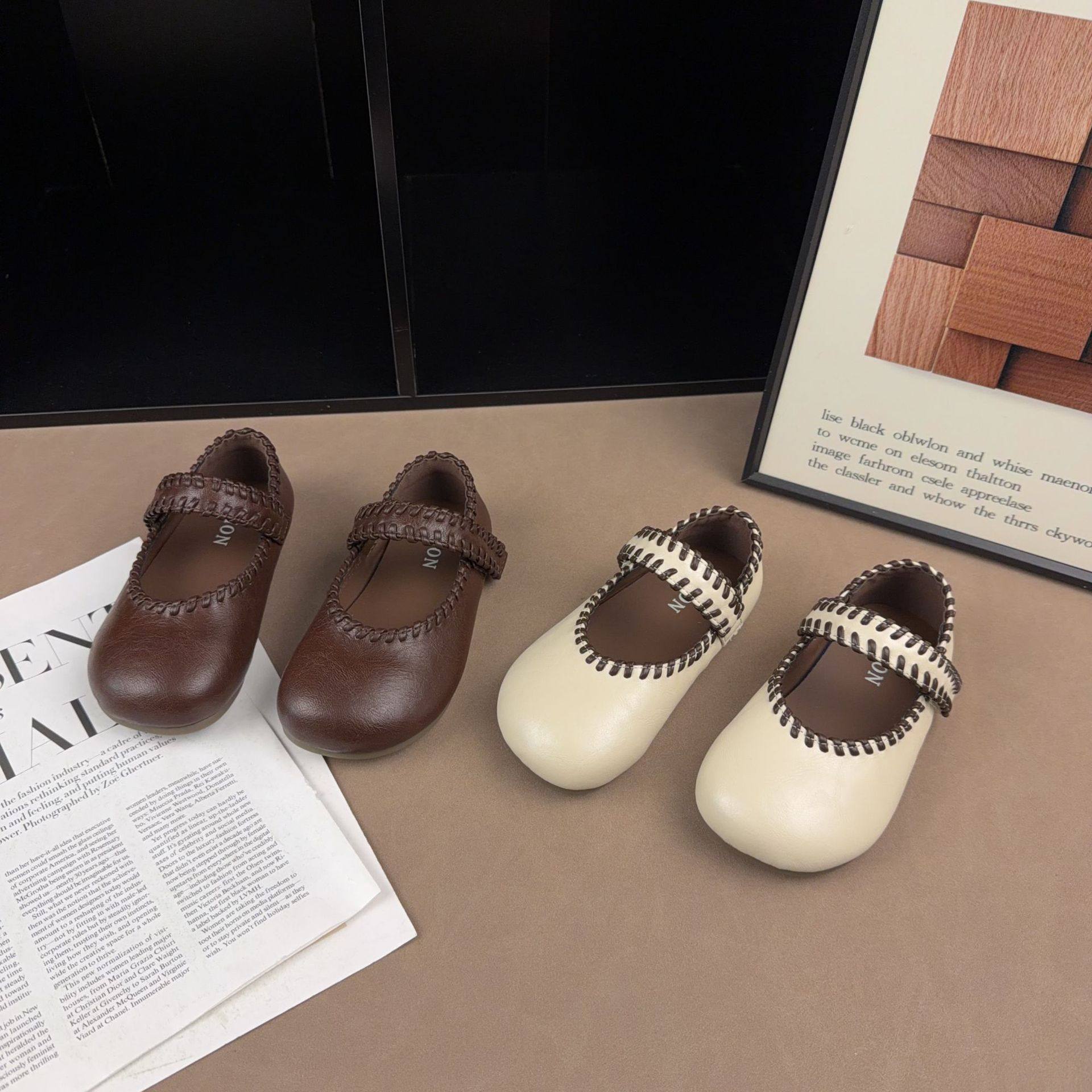 儿童鞋2026春季新款浅口方口皮鞋韩版公主风女孩时尚编织防滑单鞋,童鞋/婴儿鞋/亲子鞋,皮鞋,淘宝优惠券,粉丝福利购,淘宝优惠卷