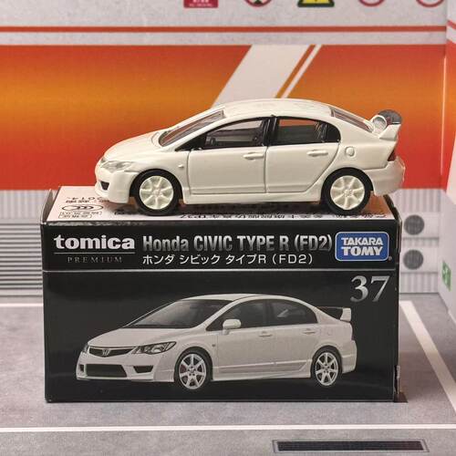 TOMY/多美卡 合金汽车模型玩具黑盒TP37号 本田思域 CIVIC TYPE R