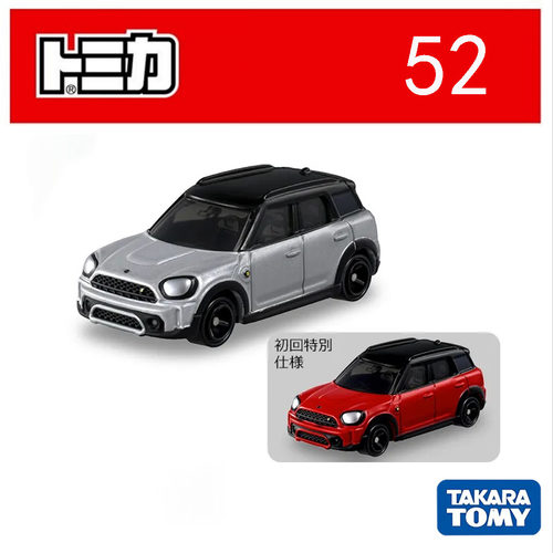 7月新车TOMY多美卡红白盒52号Mini Cooper SE 乡下人合金小车模型