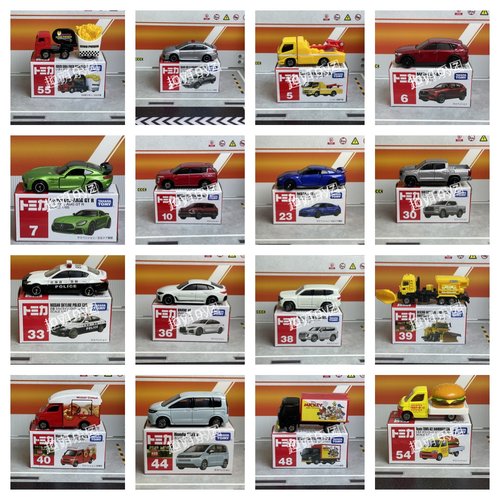 TOMY多美卡合金汽车模型红白盒1-120号合集跑车法拉利宝马特斯拉