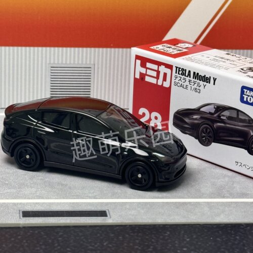 TOMICA多美卡红白盒28号特斯拉MODELY合金小车模型玩具儿童节礼物