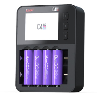 艾斯特 NiCd NiMH 18650 EVO智能圆柱形锂电池彩屏充电器 ISDT