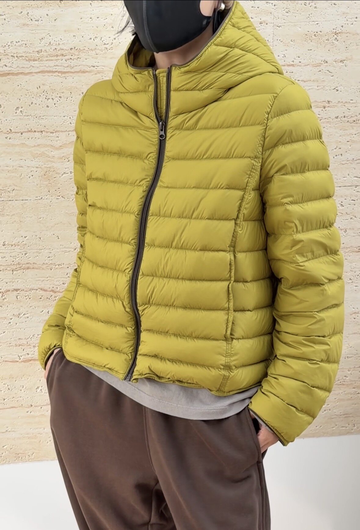 T66233排骨羽绒服 诗歌兰欧货女装26冬款时尚绿色连帽羽绒外套女