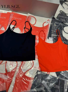 02132诗歌兰女装2025夏款 时尚气质红色可调节肩带吊带背心女上衣