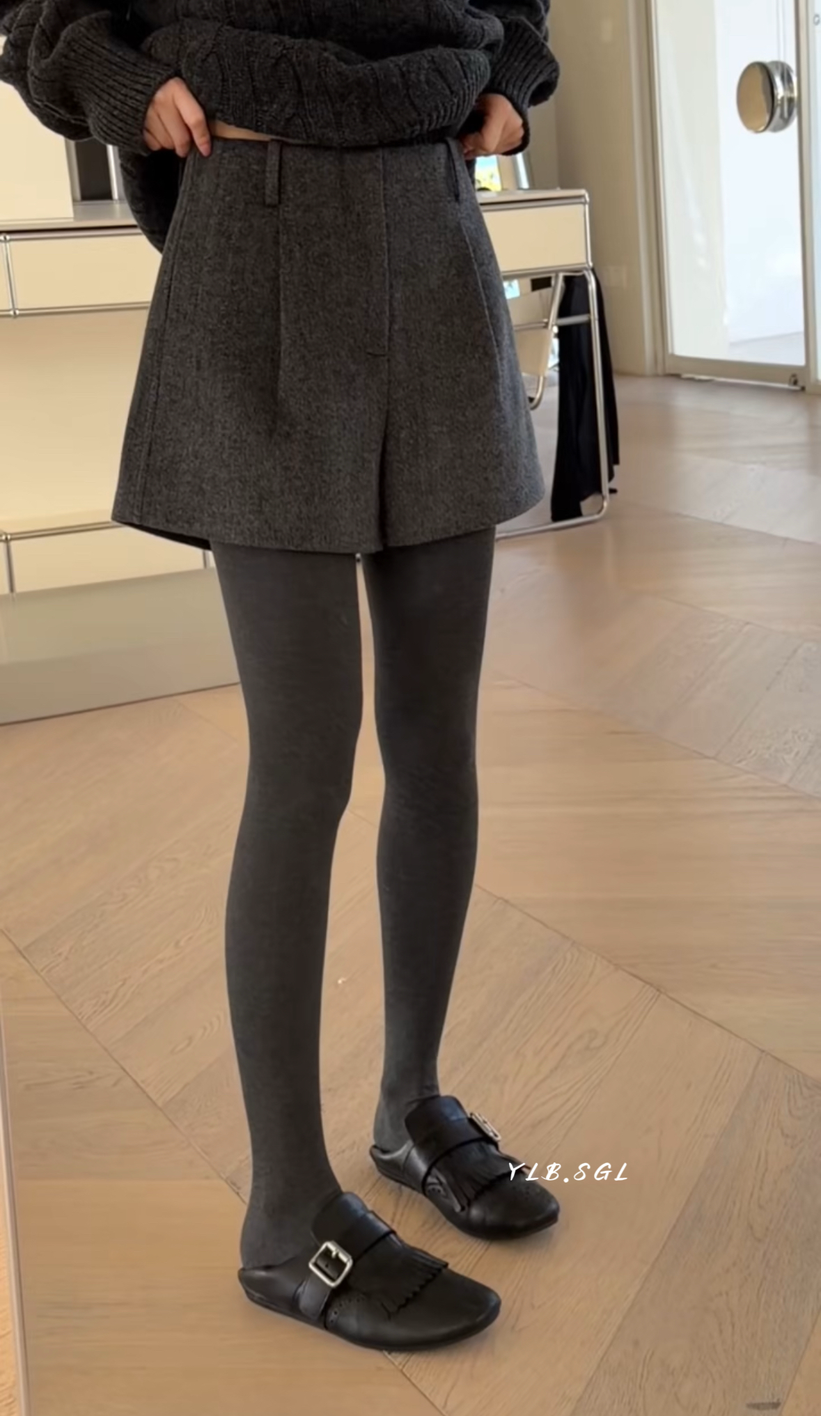 8218诗歌兰女装2025冬款  百搭气质深灰色高腰口袋西裤休闲短裤女,女装/女士精品,短裤,淘宝优惠券,粉丝福利购,淘宝优惠卷