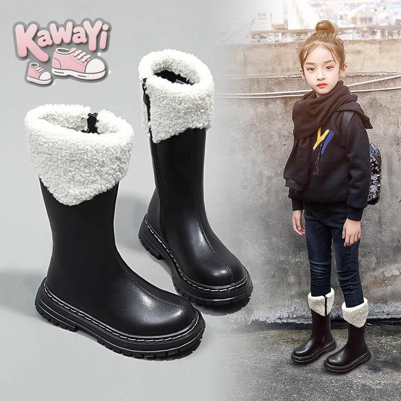 卡哇伊雪地靴2025秋冬季款加绒加厚小女孩长筒靴中大童骑士高筒靴,童鞋/婴儿鞋/亲子鞋,雪地靴,淘宝优惠券,粉丝福利购,淘宝优惠卷