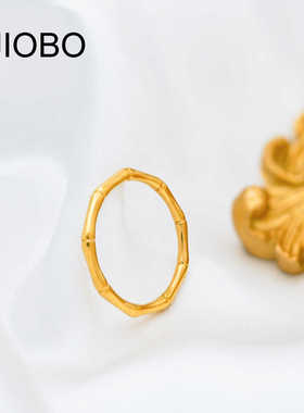 百搭竹节指环钛钢小众设计