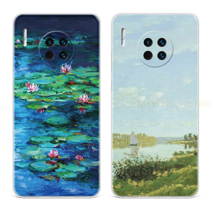 印象派莫奈适用华为mate60手机壳40pro+50抽象20x油画10e9艺术8女