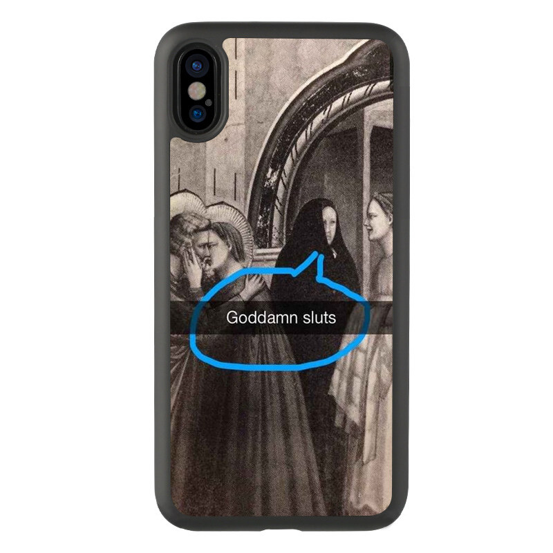 适用于xs欧美14搞怪雕像iPhone13手机壳15Promax7plus保护套玻璃x