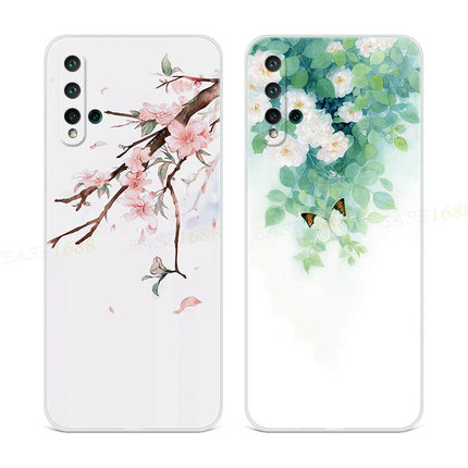 文艺中国风适用华为nova5pro手机壳6se3i4e2s桃花z素雅唯美女款薄