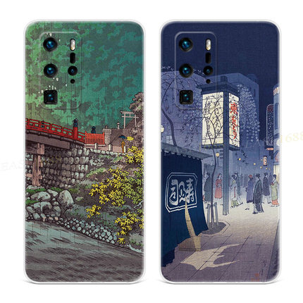 日本风俗适用于华为p60手机壳p40p20p10p9浮世绘plus复古pro+插画