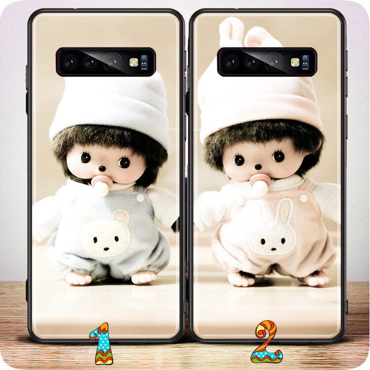 三星S10+ S8  s9 S10e note8 note9蒙奇奇男女情侣手机壳适用13xr