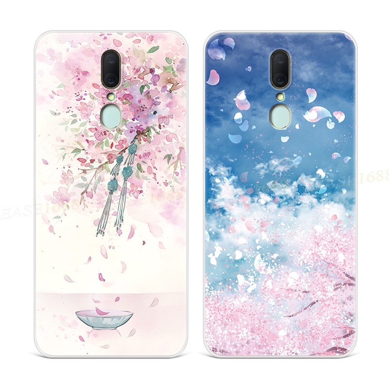 日系樱花插画唯美适用于oppo a9手机壳a3a5a7a11x文艺a83少女心软