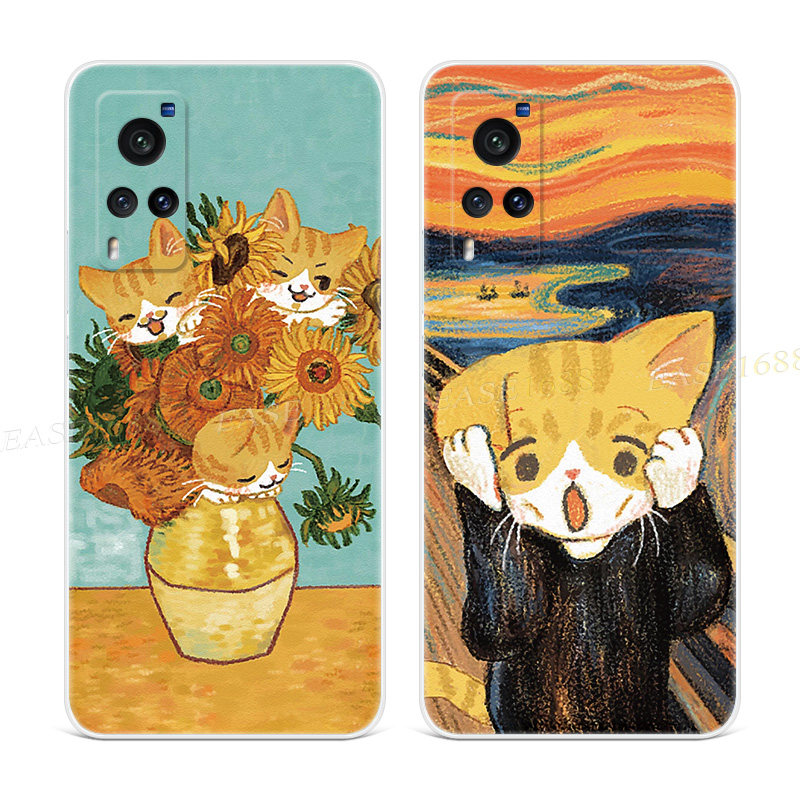 世界名画适用vivo nex手机壳x60x50猫咪x27可爱3欧美风5g个性pro+