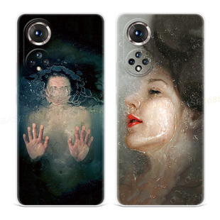 超现实油画适用70华为荣耀80手机壳60se+50pro艺术30冷淡风20女款10直屛版GT