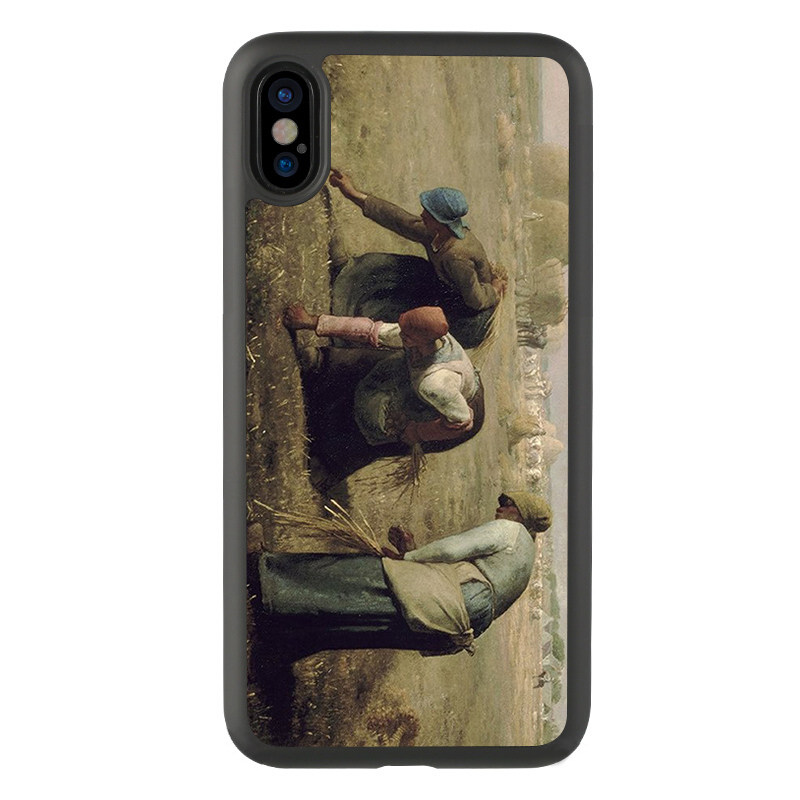 适用于15Promax欧美14米勒油画8晚钟iPhone13手机壳xr7plus保护套