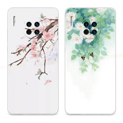 文艺中国风适用华为mate60手机壳40pro+50桃花20x素雅10e9唯美8女