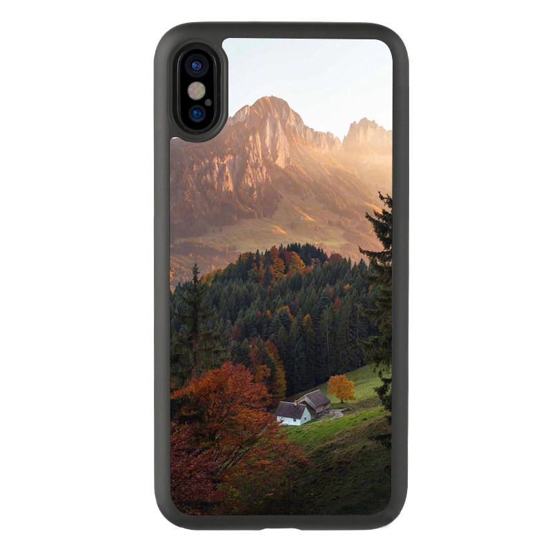 适用于欧美xr瑞士风景手机壳硅胶全包边iPhone13适用苹果14玻璃15