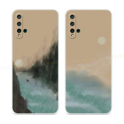 古诗插画适用于华为nova5pro手机壳6 se复古2s文艺3i/4e女z中国风