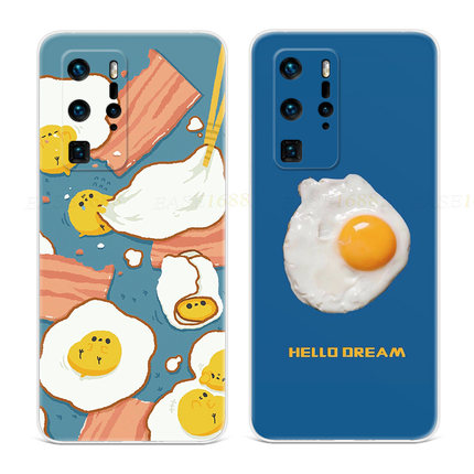 可爱原创意适用于华为p20手机壳p40p60pro+搞怪p9p10plus插画女款