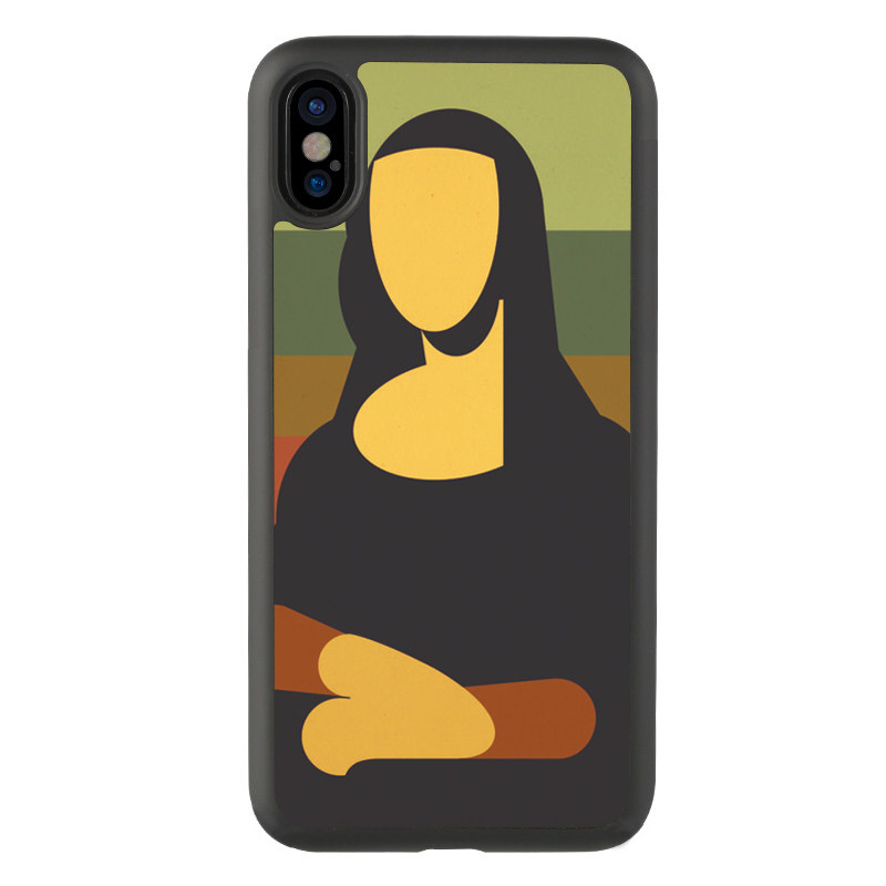 适用于复古14搞怪人物油画iPhone13手机壳15Promax保护套xs玻璃xr