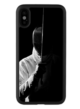 适用于个性卡通击剑xriPhone13手机壳12Promax运动14保护套xs玻璃