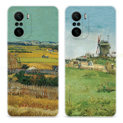 丰收田野适用小米红米k60手机壳k50电竞版k40pro+k30s至尊版20油画10x复古9a文艺8