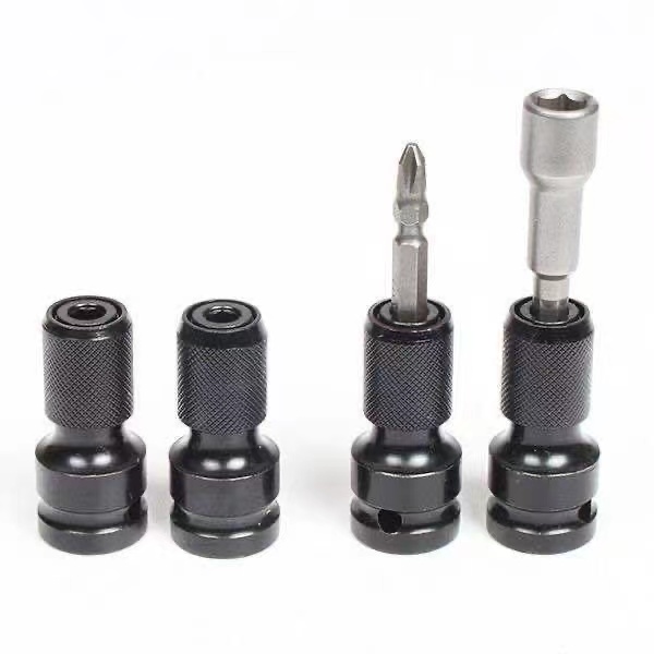 电动扳手转换头套筒批头伸缩弹套1/2转1/14四方转六方孔风炮接头