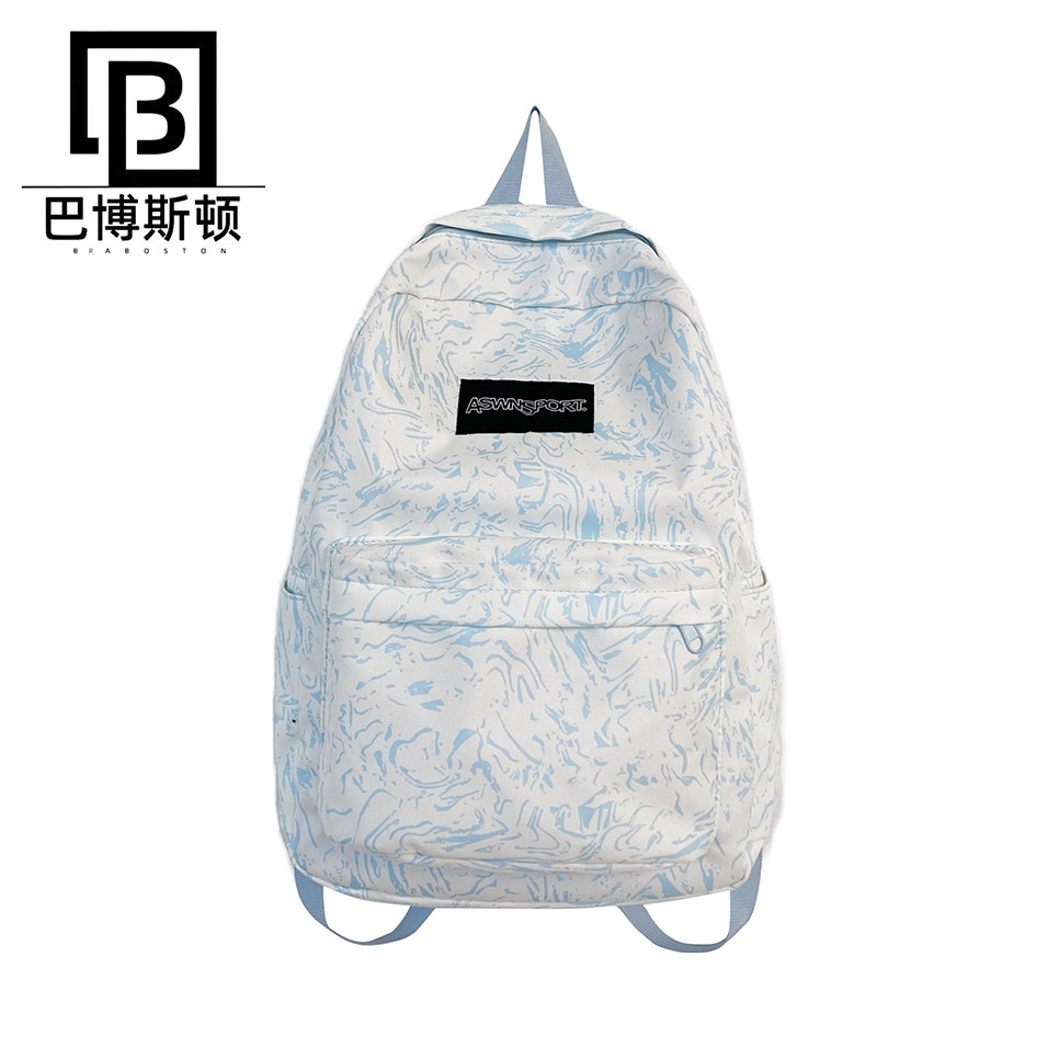 正版巴博斯顿高颜值大容量多隔层书包休闲时尚简约百搭潮流双肩包