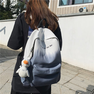 正版巴朗书包女韩版原宿ulzzang高中初中生背包涂鸦渐变潮双肩包