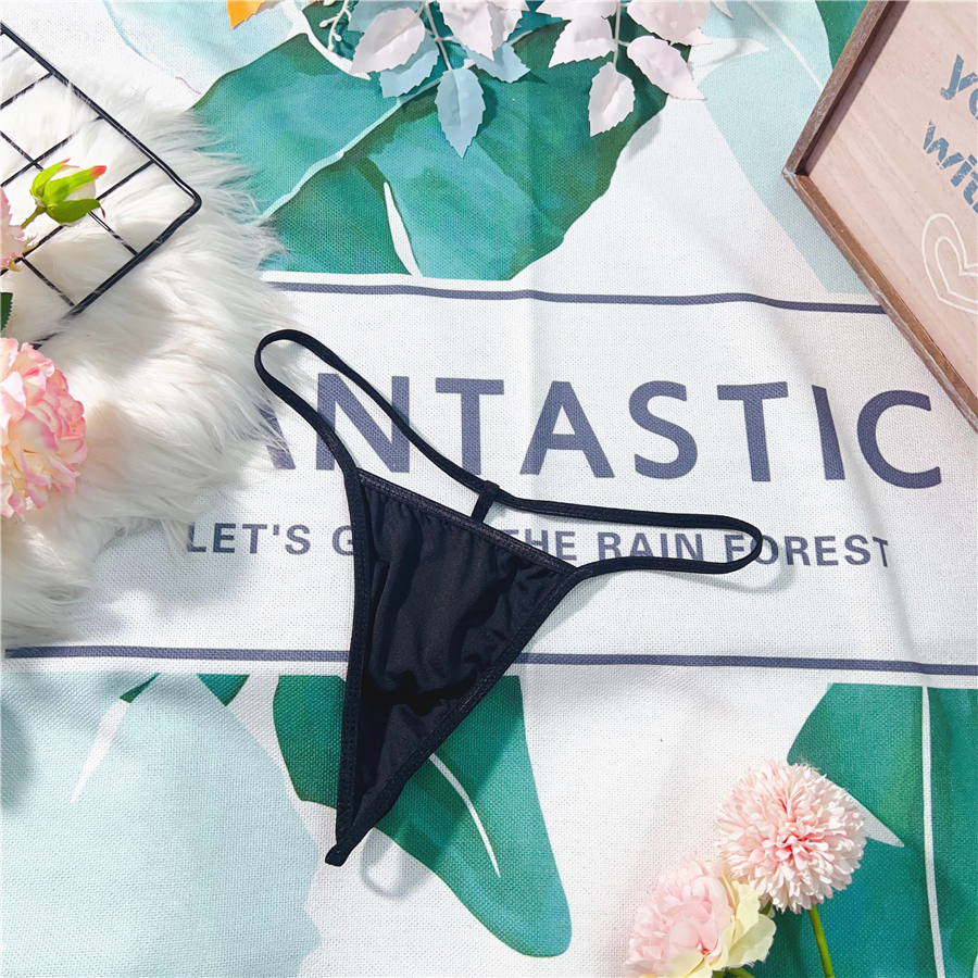 性感小众黑色细带美臀丁字裤