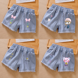 女童牛仔短裤夏季外穿热裤小孩潮