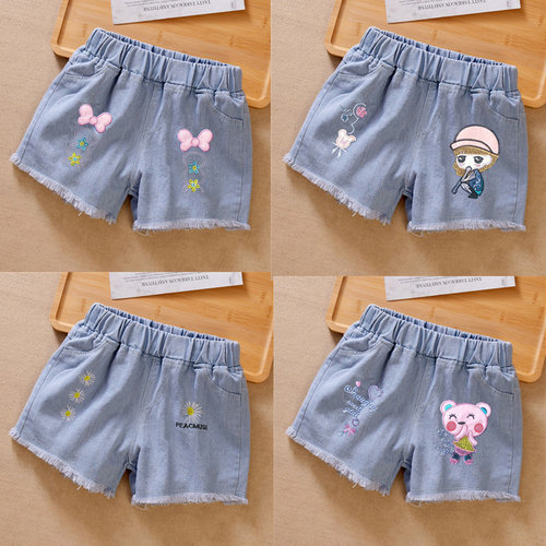 女童牛仔短裤夏季外穿热裤小孩潮