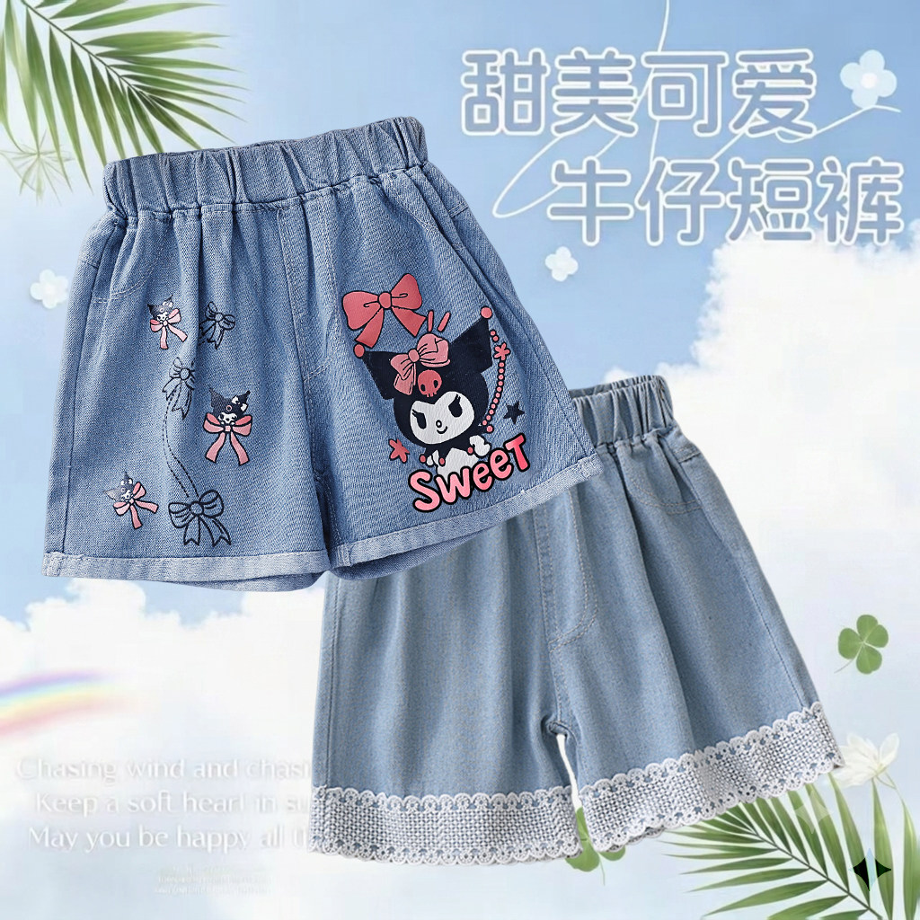 女童短裤夏季外穿2026新款大童洋气女孩外穿薄款牛仔三分儿童裤子