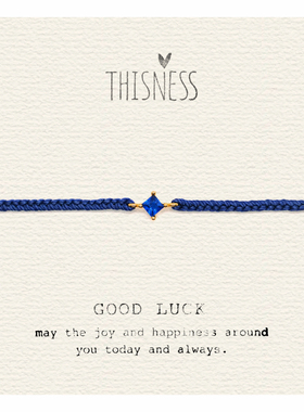 THISNESS 幸运手链 纯银镀金卡普里蓝锆石编织手链