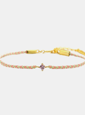 THISNESS纯银镀金淑女编织手链