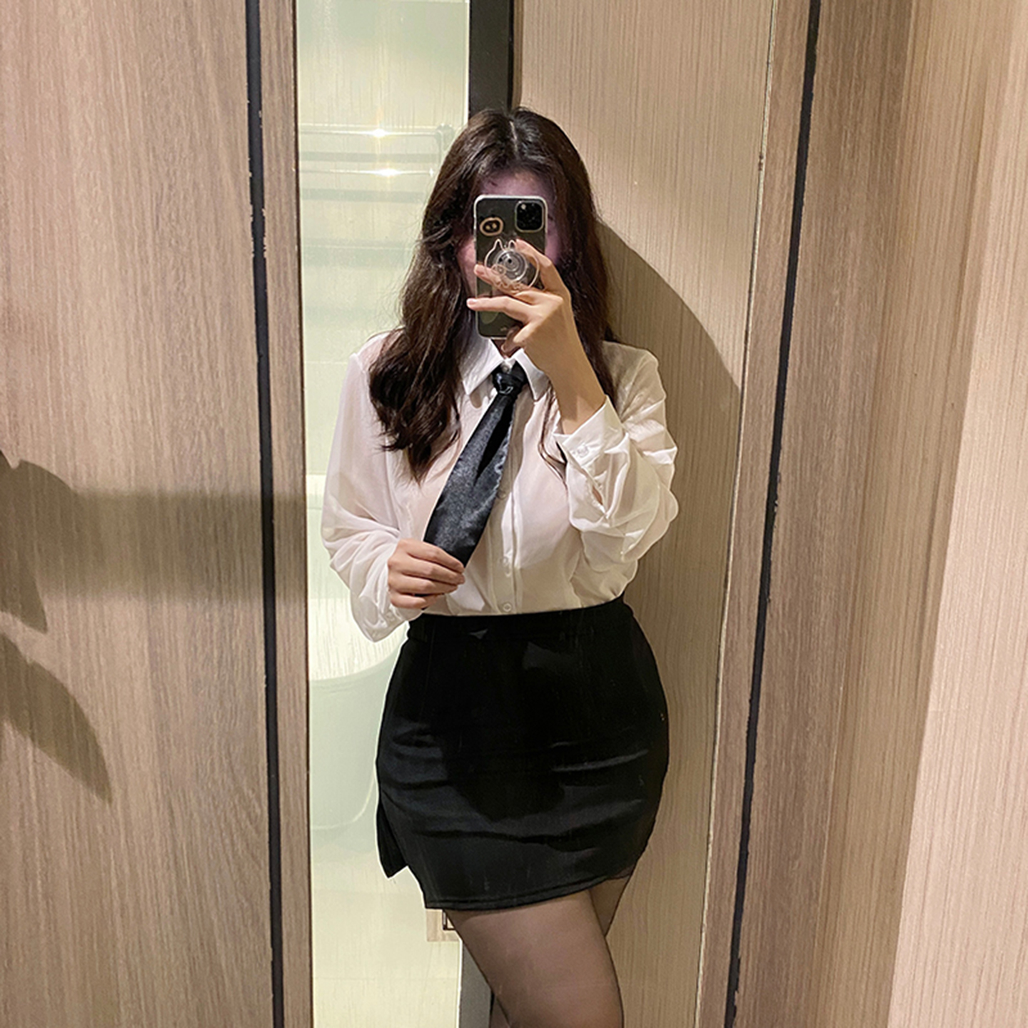 大码秘书情趣制服衬衫包臀裙夜店