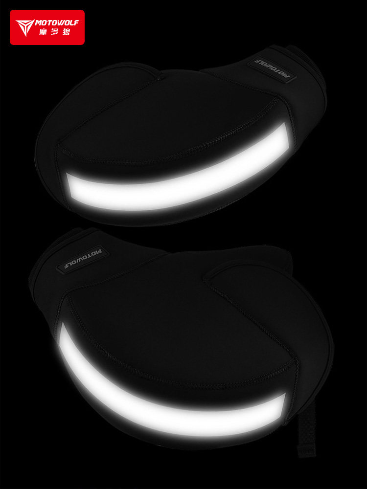 MODO WOLF 전기 오토바이 핸들 바 커버 플러스 벨벳으로 추위와 따뜻한 배터리 핸들 장갑 면 커버 방수 겨울을 방지