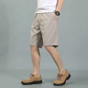 品牌清仓夏季纯棉大码五分裤男款休闲短裤男直筒宽松胖子肥佬中裤