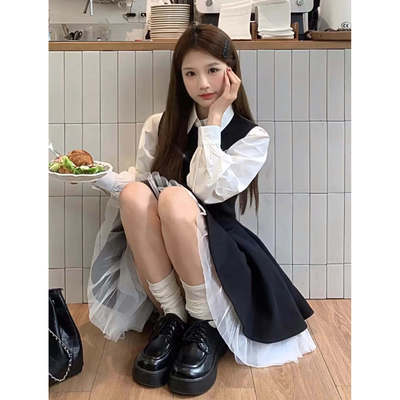 短裙套装高个子加长版春女生减龄