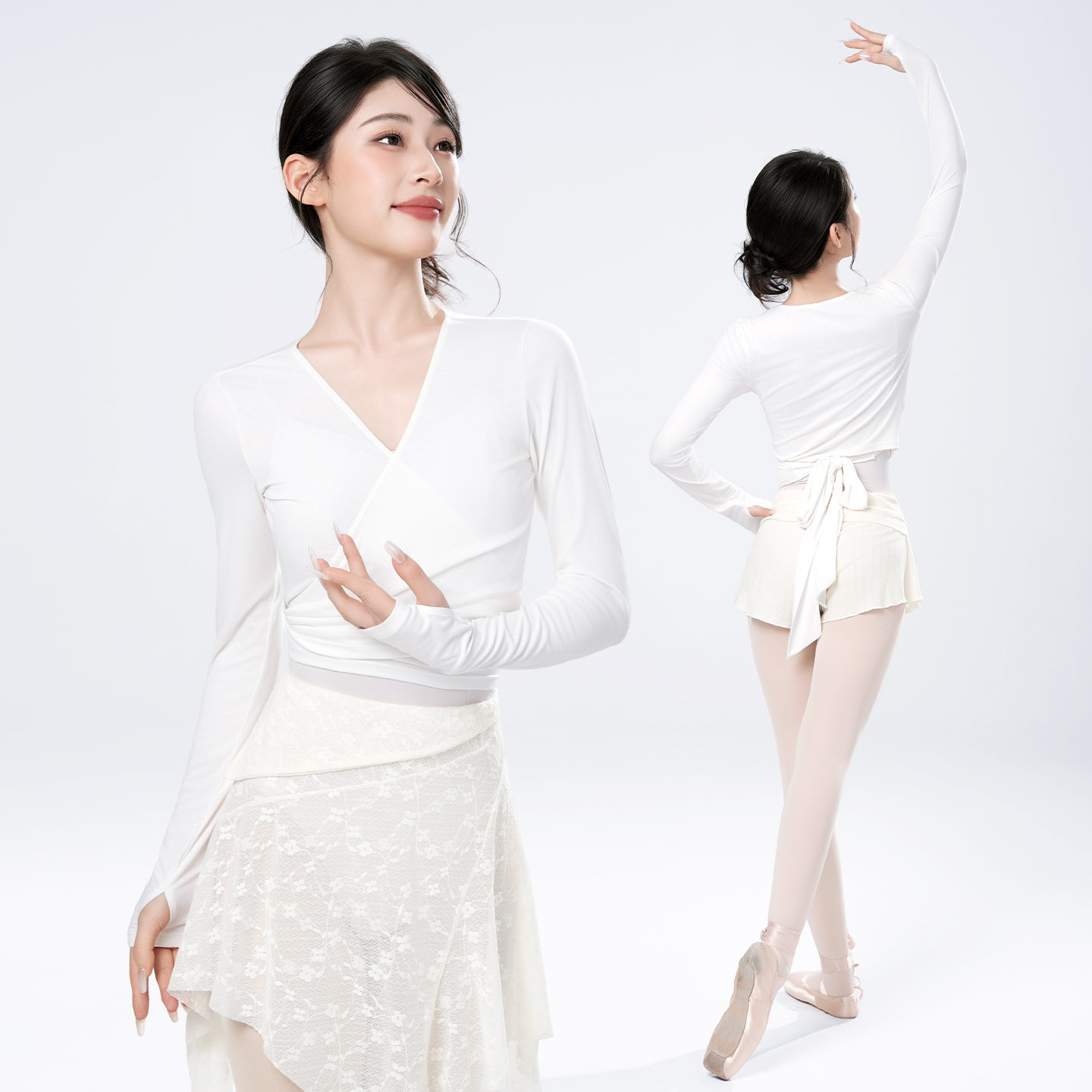 天天舞苑芭蕾练功后背绑带外套