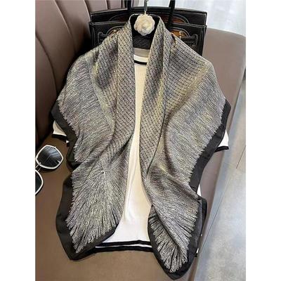 小香灰90百搭方巾灰色时尚百搭