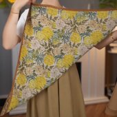 感文艺百搭丝巾 围巾双面色丝绒手感65方巾厚款 秋笠 2025新款