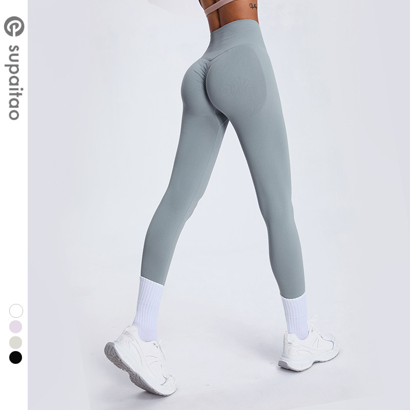 苏派淘蜜桃健身裤臀哑光瑜伽裤高腰提臀紧身打底秋裤运动外穿