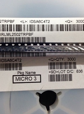 场效应管IRLML2502TRPBF IRLML2502 印00BF进口全新电源管10只