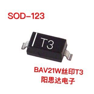 全新原装正品 BAV21W 印T3 SOD123 1206 贴片二极管 集成电路芯片